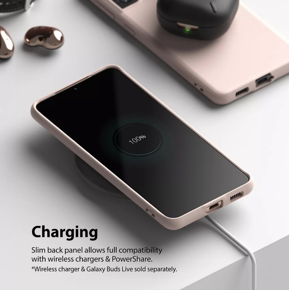 Galaxy S21+ Plus [AIR-S] Ringke Case Weightless as Air Light Cover Pink Sand - Picture 6 of 8